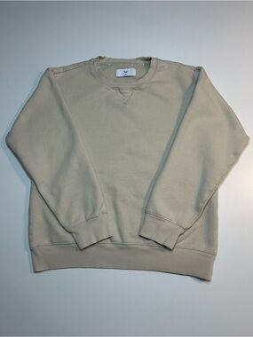 Aritzia Tna Cozy Sweatfleece Perfect Crew Sweatshirt Beige Tan Neutral